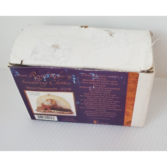 Dicksons Baby Jesus Manger Nativity Christmas Ornament VTG 2 Cor 8:9 Religious - Picture 7 of 8
